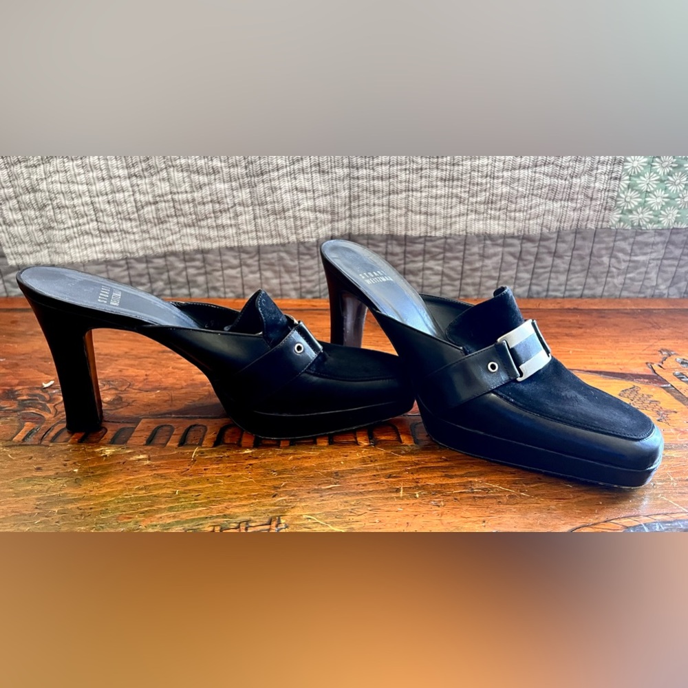 Stuart Weitzman Slip On Heels Black - image 4